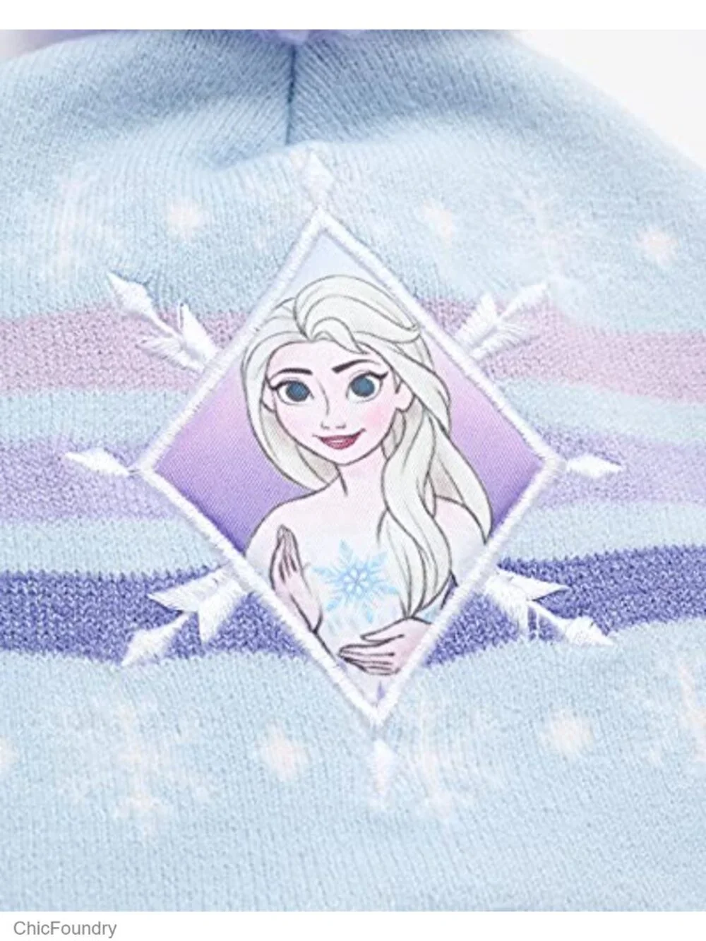 Girls' Frozen Elsa Beanie & Glove Set - Acrylic Knit Winter Accessory